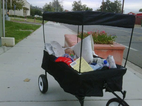 Trey in his Wagon 1